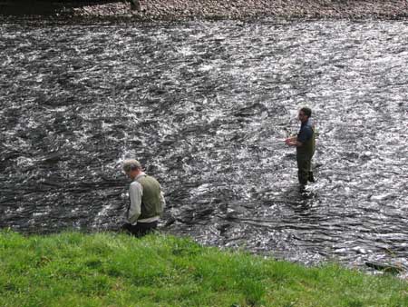 James fishing the Spey at Wester Elchies