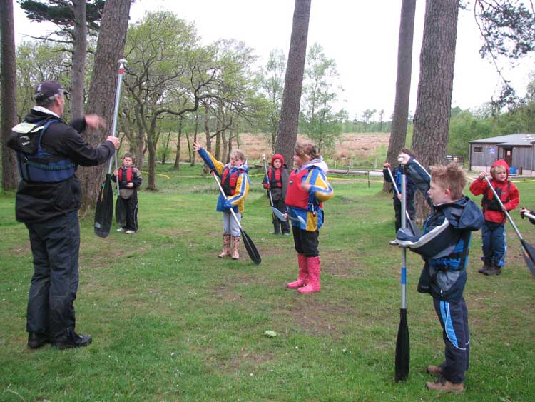 Paddle Drill at Ennerdale Scout Camp