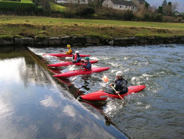 Moving water skills River Derwent, Keswick