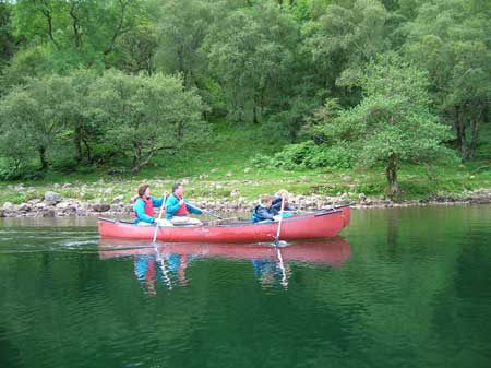 A canoe raft makes a stable platform to explore the shores and bogs of Ennerdale